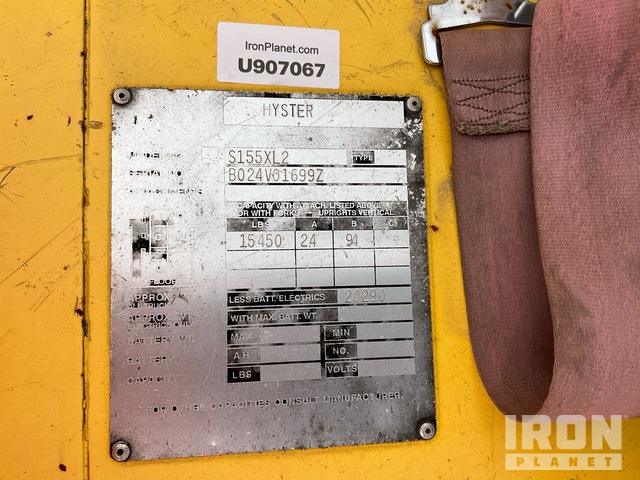 MONTACARGAS 2002 HYSTER S155XL2