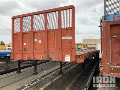 1990 Great Dane 20000 lb 45 ft T/A Flatbed Trailer