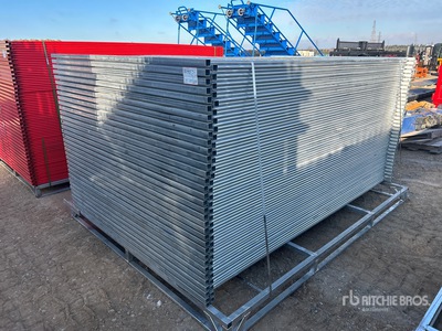 Quantity of (68) 2025 9 ft 6 in x 6 ft Galvanized Temporary bouw hek