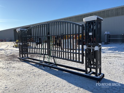 2025 Suihe NFG-20FGP-D 20 ft Wrought Iron Bi-Parting Driveway Gate (Unused)