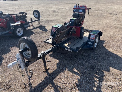 2019 Barreto E924HM-4MS Walk Behind Trencher (Inoperable) w/ Barreto Trailer