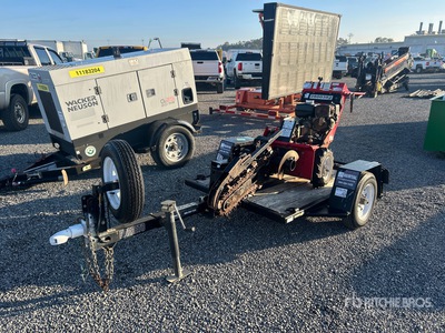 2019 Barreto E924HM-4MS Walk Behind Trencher w/2020 Barreto Trailer