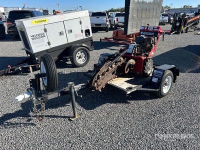 2019 Barreto E924HM-4MS Walk Behind Sleuvengraver w/2020 Barreto Trailer