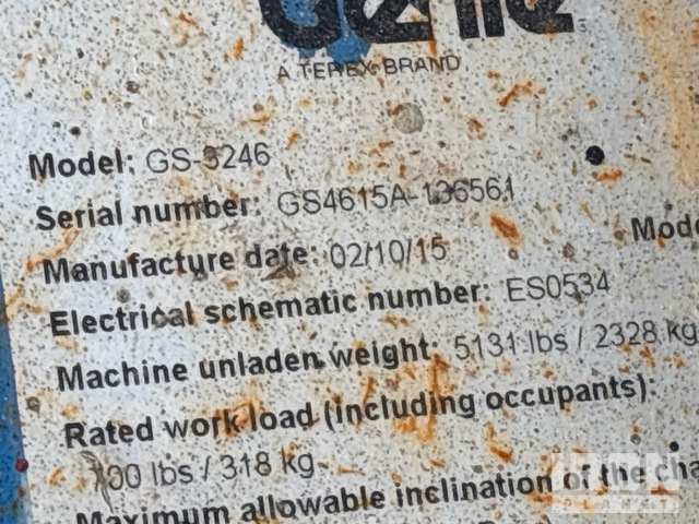 ELEVADOR TIJERA 2015 GENIE GS3246