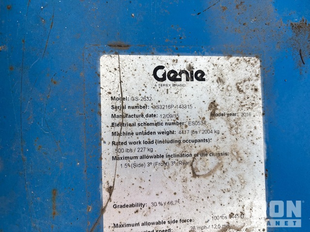 ELEVADOR TIJERA 2016 GENIE GS2632ELECTRIC