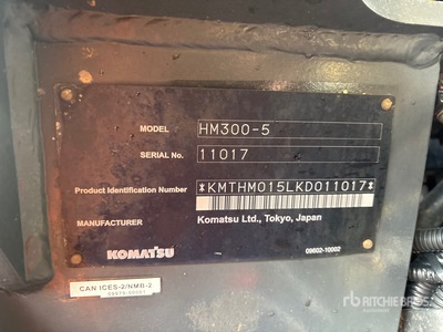 2020 Komatsu HM300-5 Articulated Dump Truck