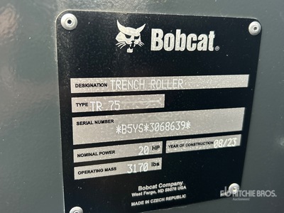 2023 Bobcat TR75 Trench Compactor (Unused)