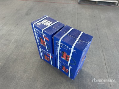 Quantity of (4) 2024 Powertek 20 Ton Air Bottle Jack (Unused)