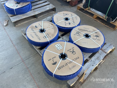 Quantity of (4) 2024 Powertek SW303 2 in x 300 ft PVC Discharge Hose (Unused)