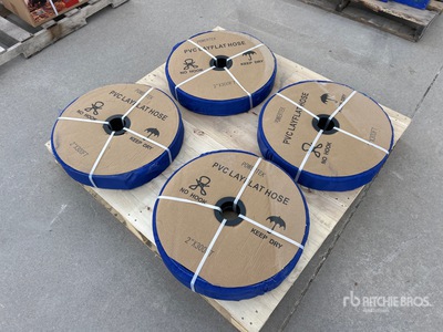 Quantity of (4) 2024 Powertek 2"-300FT Hoses (Unused)