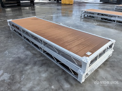 Quantity of (2) 2025 BYT BDF412 4 ft x 12 ft Aluminum Boat Dock Section Kit (Unused)