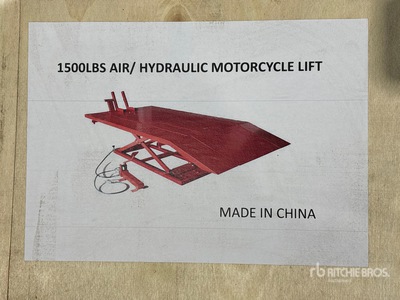 Quantity of (2) 2025 BYT MCLFT15 1500 lb Air Hydraulic Motorcycle Lift (Unused)