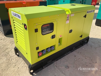 2025 Elektra EL80 80 kVA Skid-Mounted Generator Set (Unused)