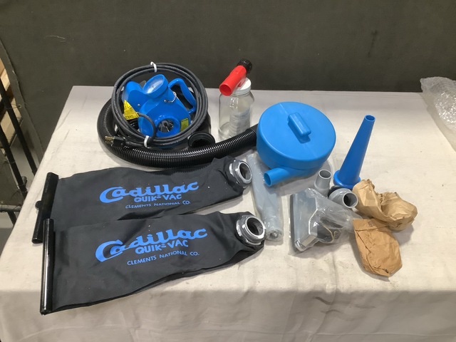 (4) Cadillac Quik-Vac Vacuum Cleaners (4) Cadillac Quik-Vac Vacuum Cleaners