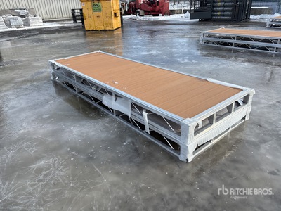 Quantity of (2) 2025 BYT BDF412 4 ft x 12 ft Aluminum Boat Dock Section Kit (Unused)