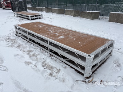 Quantity of (2) 2025 BYT BDF412 4 ft x 12 ft Aluminum Boat Dock Section Kit (Unused)