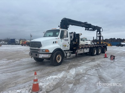 2008 Hiab 435K 6200 lb Articulated Boom on 2007 Sterling LT9500 6x4 Boom Truck