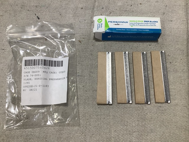 (3,892) Packages of Accutec 740001 Single Edge Prep Blades
