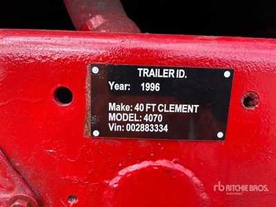 1996 Clement 4070 40 ft Remorque à benne basculante arrière
