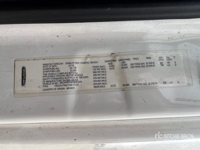 2019 Freightliner Cascadia 126 6x4 Cabina con cuccetta per trattore stradale