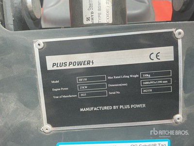 2025 Plus Power HF150 3 wheels mini Wiellader (Unused)