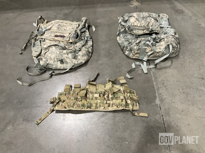 (44) Large Field Rucksacks, (25) Tactical Assault Panels & (6) Assault Packs