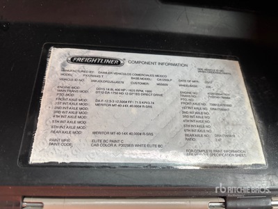 2018 Freightliner Cascadia 125 6x4 Tracteur Routier Couchette