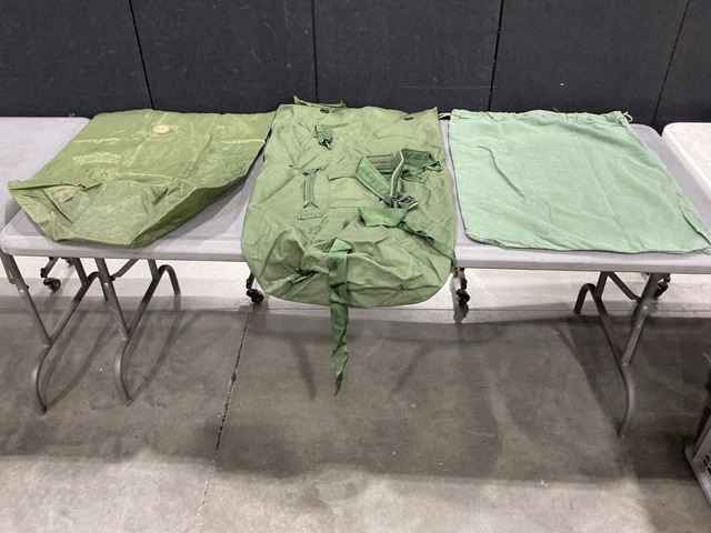 (4) Clothing Bags, (26) Barracks Bags, (38) Duffel Bags & Assorted Items