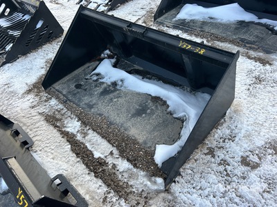 Mid-State 68 in High-Tip Skid Steer Bucket (Unused)