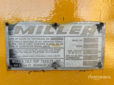 1976 Miller 24 ft T/A Remolque caja abierta