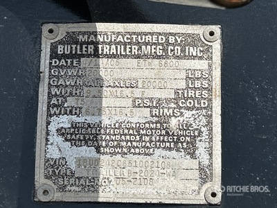 2005 Butler 24 ft T/A Equipment Trailer