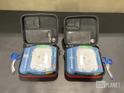 (2) Philips HeartStart OnSite Automated External Defibrillators