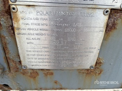 2001 Polar T/A Remorque citerne