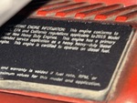Engine with Emission Label
