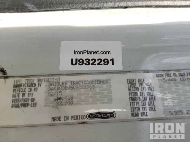 CAMIóN 2016 FREIGHTLINER