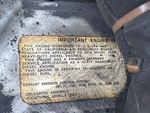 Engine with Emission Label