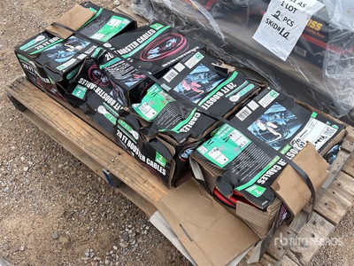 Quantity of (4) 1 Ga 25 ft Heavy Duty Booster Cable Utensili