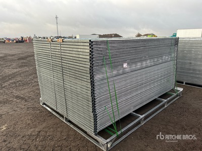 Quantity of (71) 2025 10 ft x 6 ft Temporary Site Fence (Unused)