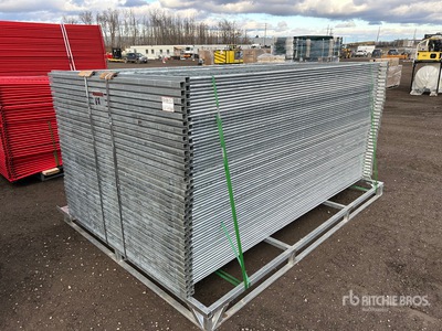 Quantity of (71) 2025 10 ft x 6 ft Galvanized Temporary Site Fence (Unused)