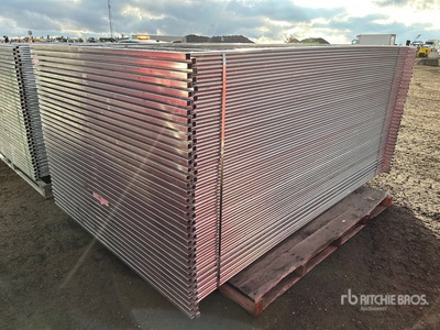 Quantity of (71) 2025 10 ft x 6 ft Galvanized Temporary Site Fence (Unused)