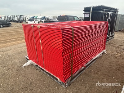 Quantity of (75) 10 ft x 6 ft Powder Coated Temporary サイト フェンス (Unused)