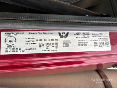 1999 Western Star 4964FX 6x4 T/A Dump Truck