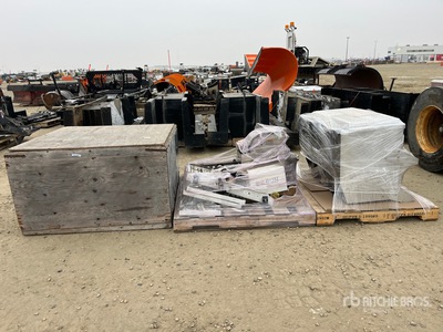 Quantity of (3) Pallets of New Take Off Step Boxes, Oil Cooler, Deck Plates, Fittings, Valves, Piping