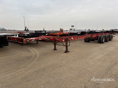 1997 Transtech Tri/A Extendable Shipping Container Trailer