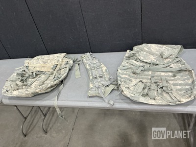 (44) Large Field Rucksacks, (45) Molded Waist Belts & Assorted Items