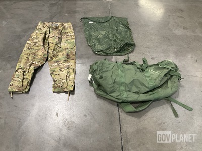 (8) Pairs of Wet Weather Trousers, (24) Clothing Bags & Assorted Items