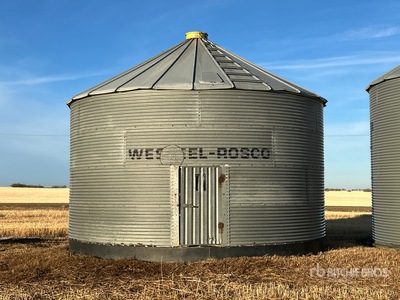 Westeel-Rosco +/- 3000 bu 4 Ring Flat Bottom Grain Bin