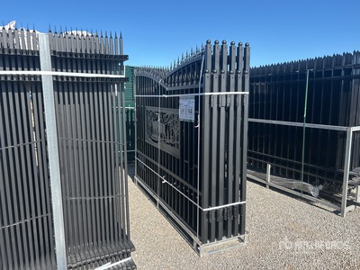 2026 KJ K0720-6 20 ft Bi-Parting Wrought Iron Driveway Gate (Unused)