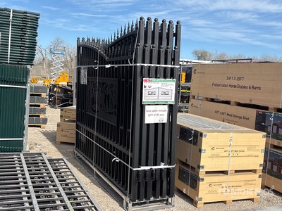 Quantity of (6) 2026 KJ K0720-6 20 ft x 7 ft Wrought Iron Bi-Parting Puerta de entrada (Unused)