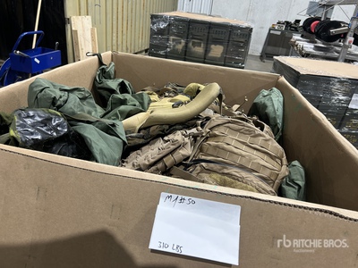 188 Pc Military Surplus Lot – Canteen Covers, Assault Packs, Duffle Bags & More